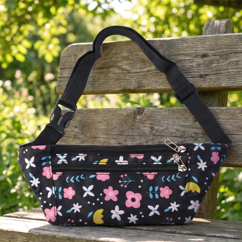 Floral Print Adjustable Waist Bag Fanny Pack