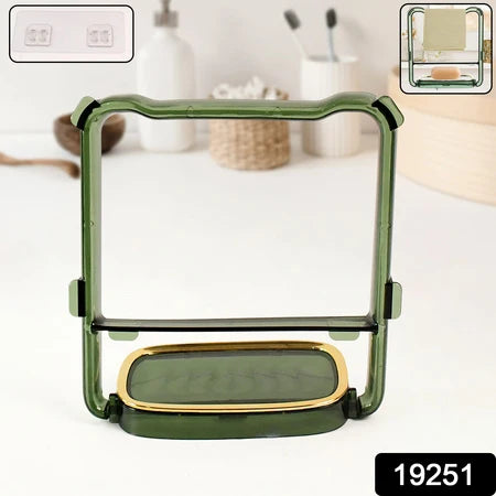 2-in-1 Self-adhesive Towel Hanger Soap Holder Stand (1 Pc)